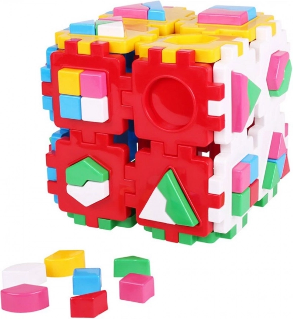 Intelligente educatieve kubus – vormen-sorter voor kinderen 3+