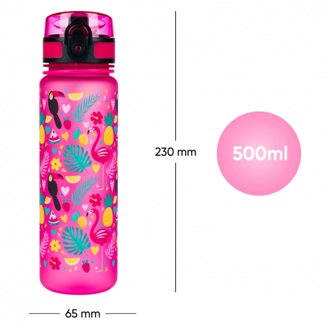 BAAGL Tritan fles voor drinken Flamingo's, 500 ml