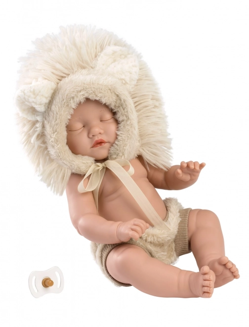 Llorens pasgeboren realistische baby - slapende meisje met volledig vinyl lichaam - 31 cm