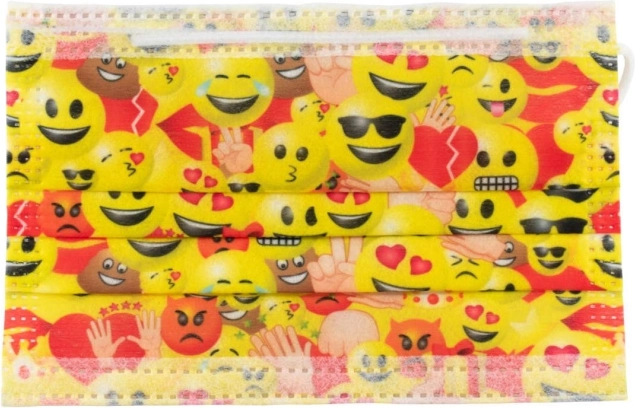 Wegwerpbeschermingsmasker met Smiley-motief