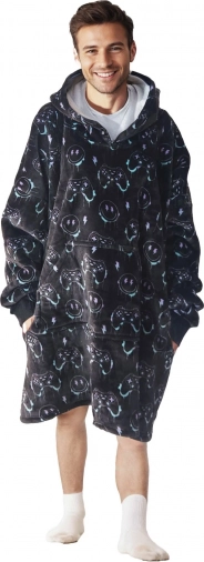Warme hoodie-deken met capuchon COZY NOXXIEZ met gamingmotief