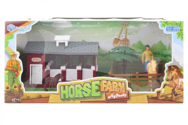 Stal voor paarden met accessoires