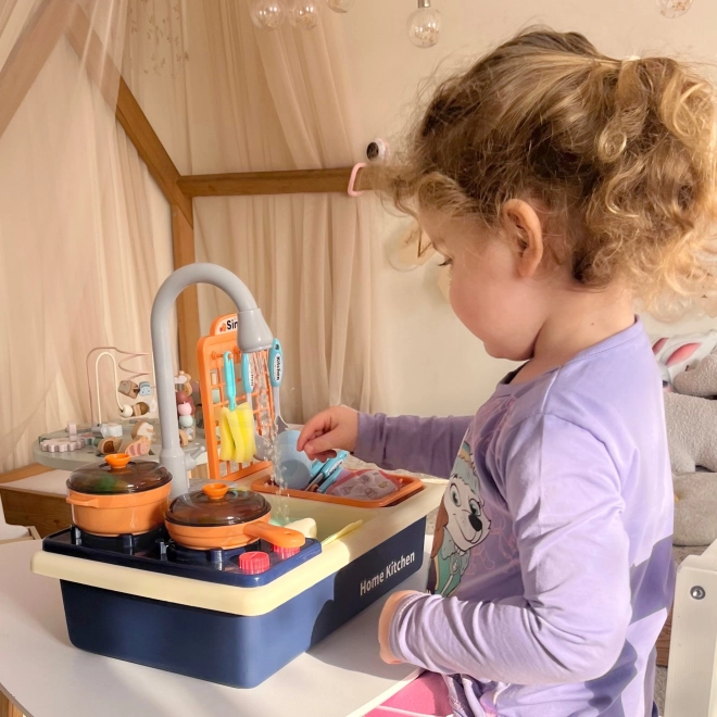 Kinderkeukentje 2-in-1 met gootsteen en fornuis