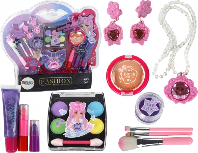 Verfraaiingsset met cosmetica en sieraden voor kinderen
