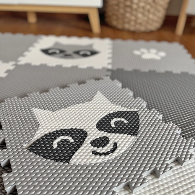 Minideckfloor vloer 9 stukken - wasbeer en pootafdruk