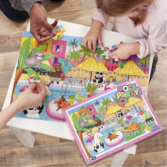 Puzzel Feestje in het zwemband 100 stukjes