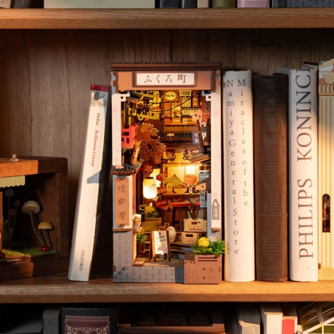 3D puzzel boekensteun Sakuralaan met wijn