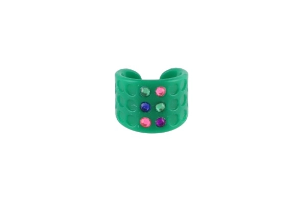 Creatieve ringen set van kunststof in doosje 12x21x3,5cm 12 stuks in doos