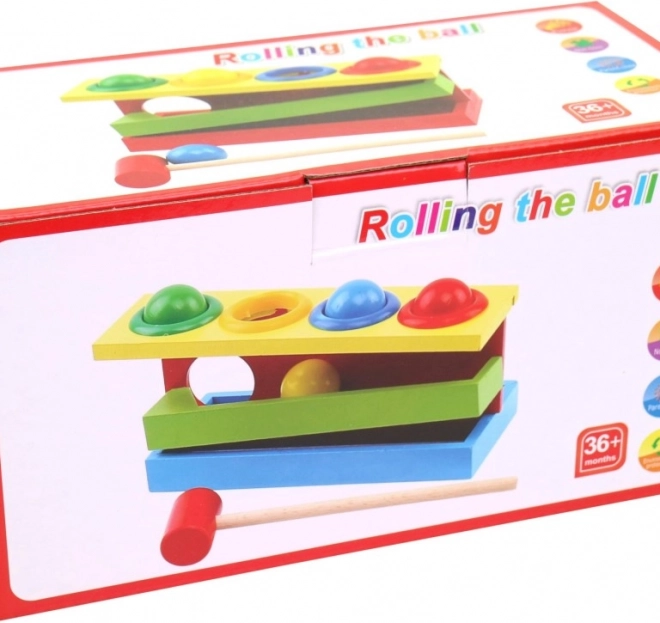 Houten hamerbank voor kinderen