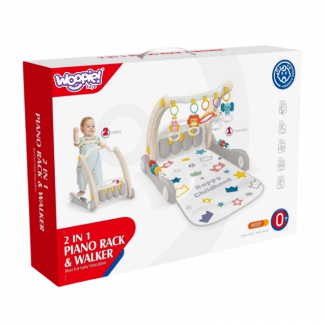 Educatieve speelleermat en loopstoeltje Woopie Baby 2-in-1