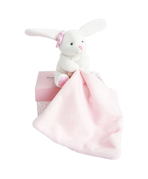 Doudou Konijntje met Knuffeldoek Roze Geschenkset