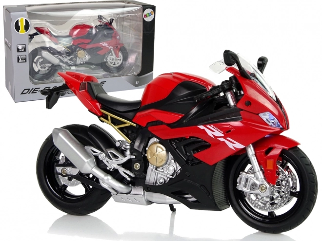 Model motorfiets BMW S1000RR Rode geluiden Lichten