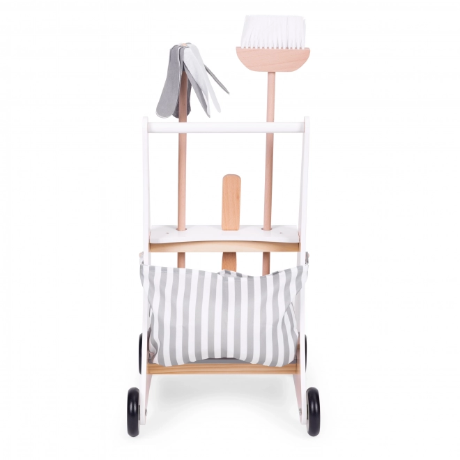 Houten schoonmaakkar beige ECOTOYS