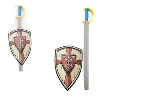 Zwaard met schild foam 75cm in net