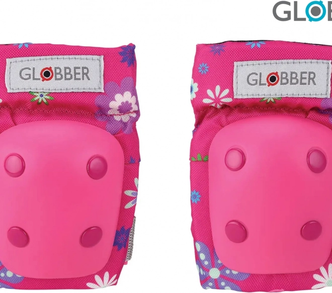 Globber kinderset beschermers bloemen roze