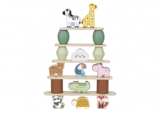 Woopie groen balancerend houten dieren spel