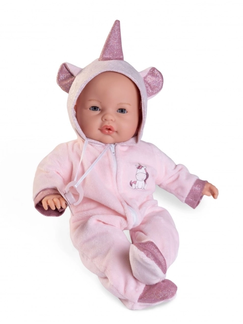 Antonio Juan 14362 BIMBA - knipperende pop baby met geluiden en zacht stoffen lichaam - 37 cm
