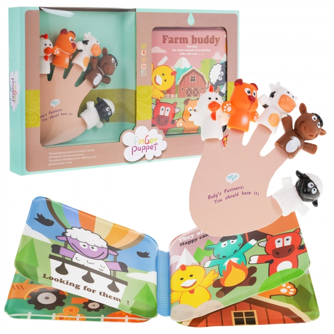 Set rubberen boerderijpoppen + brochure
