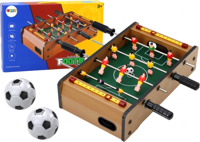 Mini tafelvoetbal van hout 36 × 21,5 × 9 cm