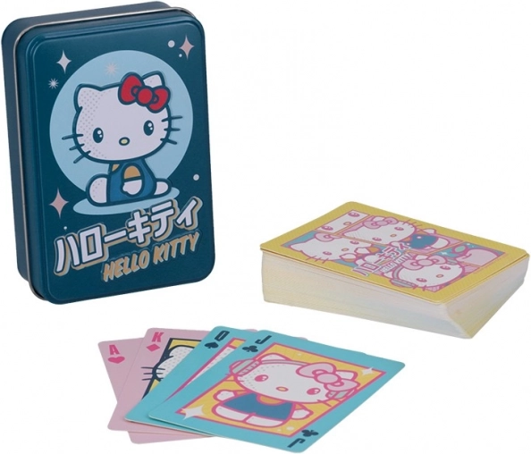 Hello Kitty jokerspeelkaarten in een blikken doosje