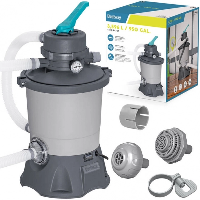 Bestway zandfilterpomp 3596 l/u voor zwembaden