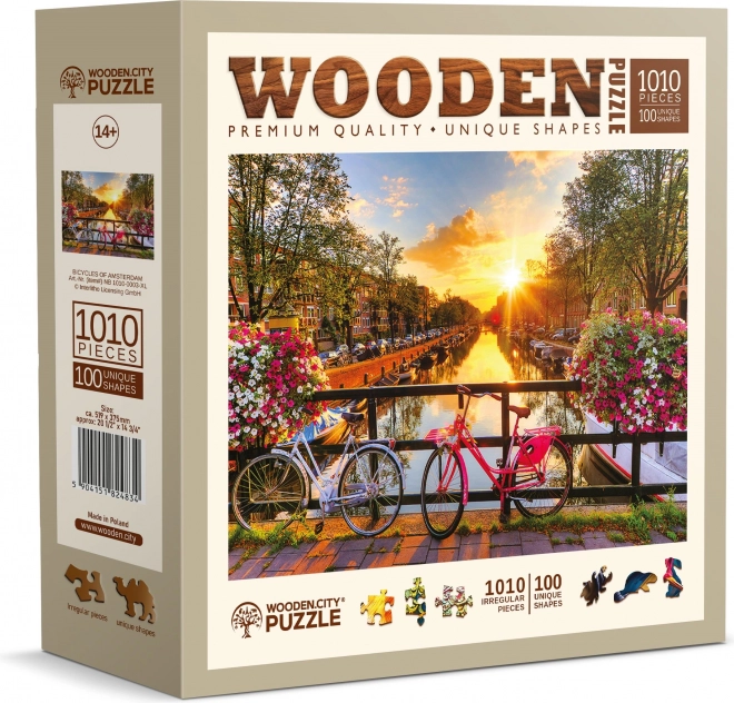 WOODEN CITY Houten puzzel Amsterdams fietsen 1010 stukjes