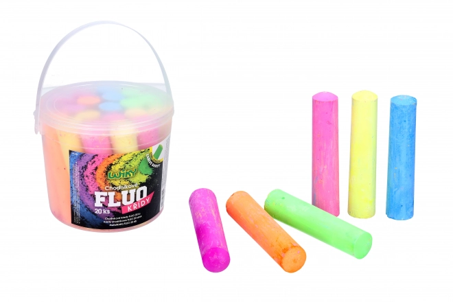 Stoepkrijt FLUO 20 stuks