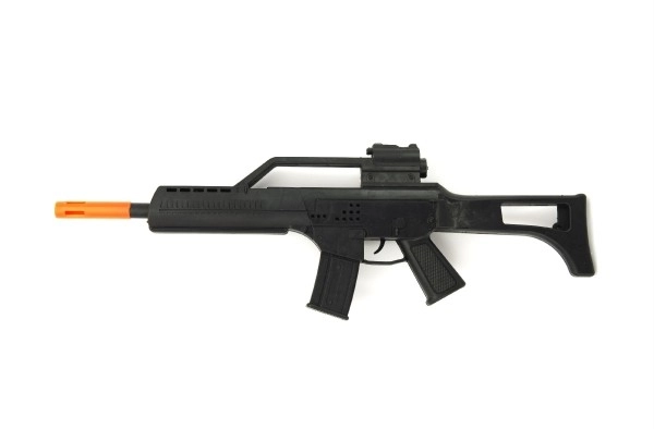 Pistool/Automatische geweer vonkend plastic 53cm op vliegwiel op kaart