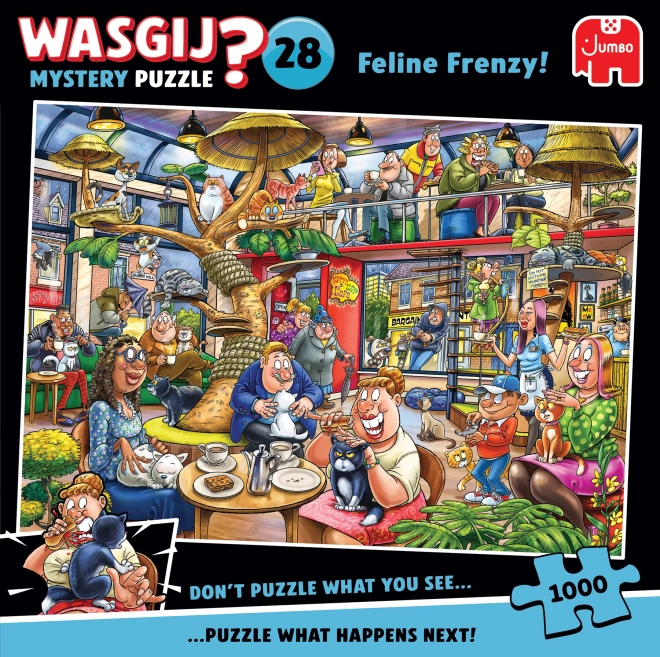 Jumbo Puzzel Wasgij Mystery: Kattenwaanzin 1000 Stukjes