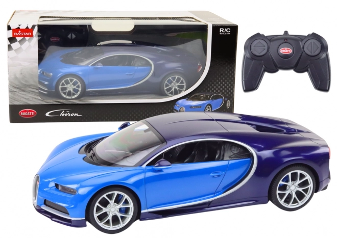 Bugatti Chiron op afstand bestuurbaar automodel op schaal 1:14 blauw