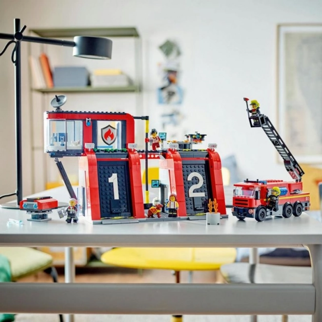 LEGO® City 60414 Brandweerkazerne met brandweerwagen
