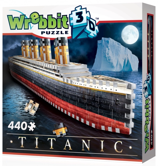 3D puzzel Titanic van Wrebbit, 440 stukjes