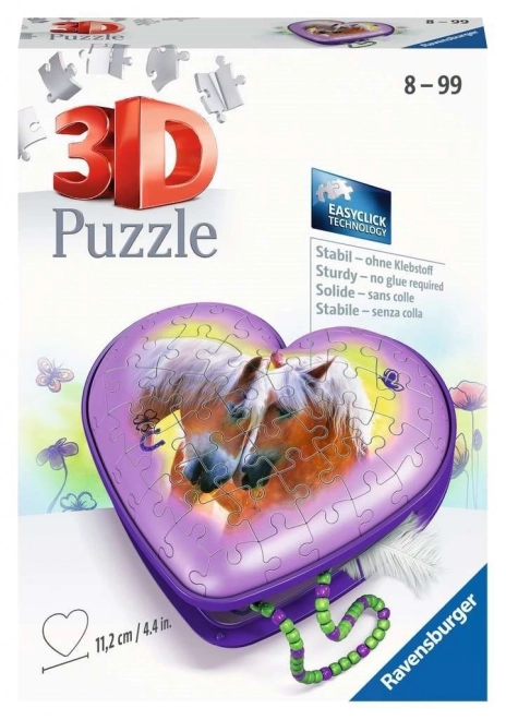 RAVENSBURGER 3D puzzel Hart van Paarden 54 stukjes