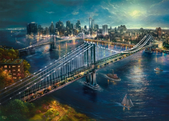Schmidt puzzel Maan boven Manhattan 2000 stukjes