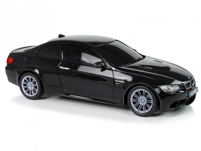 BMW M3 op afstand bestuurbare auto zwart 2.4G afstandsbediening stuurwiel 1:18 geluidseffecten lichten