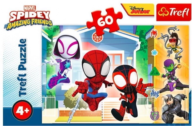 Puzzel 60 stukjes in de Wereld van Spideymans Spiderman