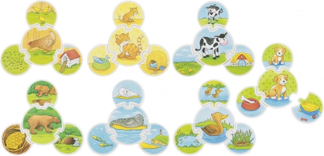 Houten puzzel Dieren van Goki