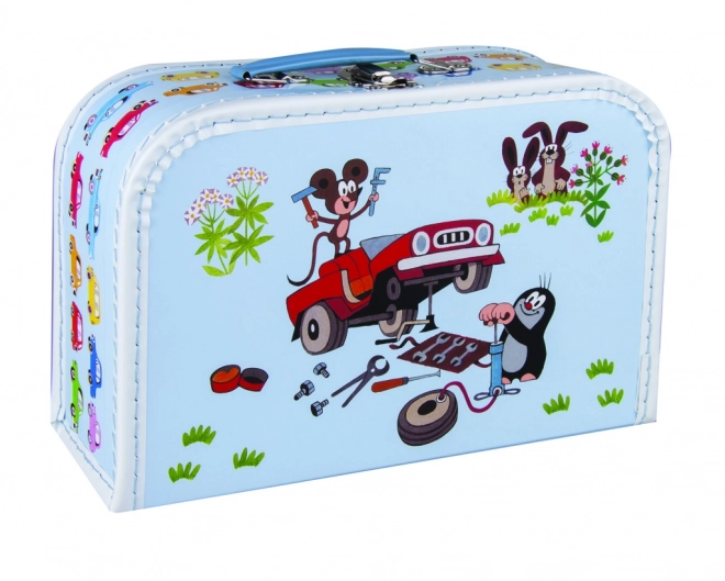 Koffertje Mol en auto 30 cm