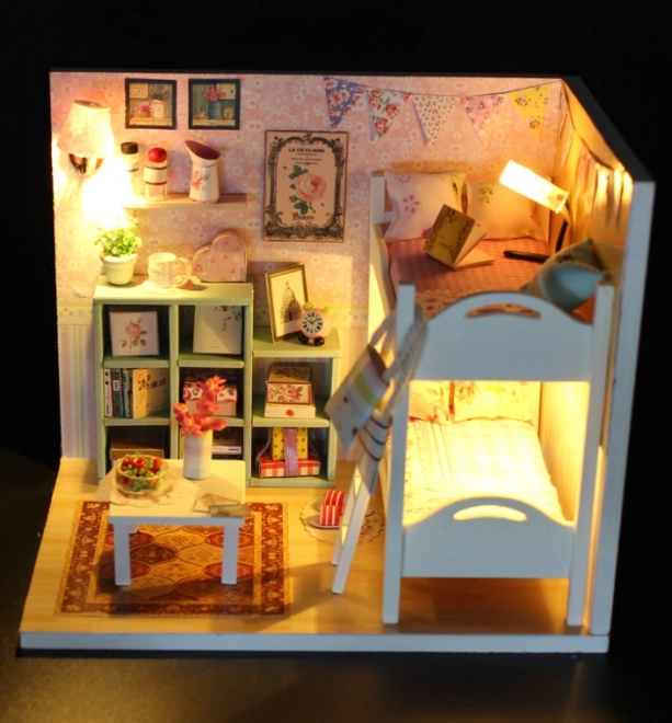 Negen miniatuur huisjesmodel Cherylin kamer