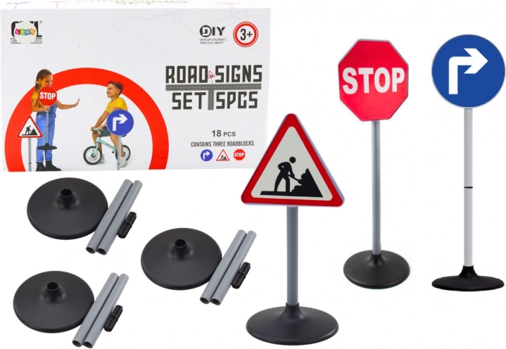 Educatieve set grote verkeersborden 76 cm – 3 stuks