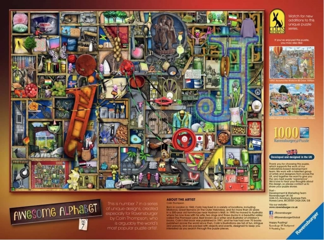 RAVENSBURGER Puzzel Geweldige Alfabet - letter I en J 1000 stukjes