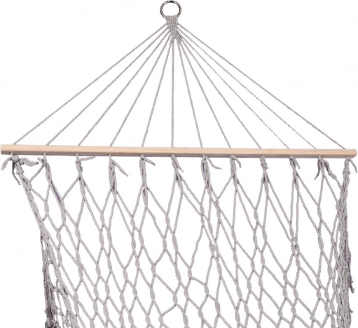 Tuin hangmat Boho met franjes grijs 200 cm