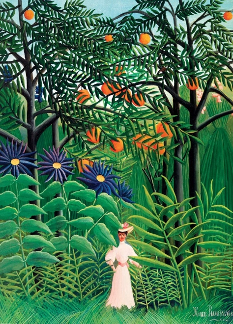 Puzzel Vrouw op wandeling in exotisch bos 1000 stukjes EUROGRAPHICS