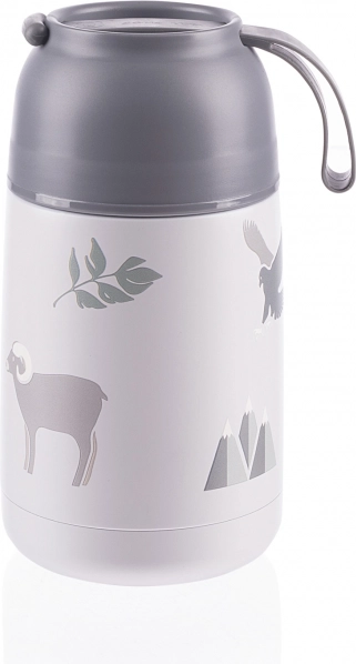 Thermos voor voedsel met siliconen handgreep 620 ml, Mountains