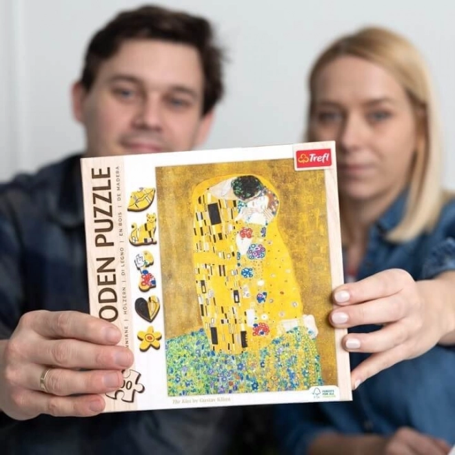 Houten puzzel Gustav Klimt - De Kus 200 stukjes