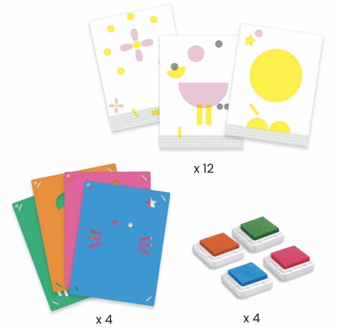 DJECO Creatieve set met stempels Dieren