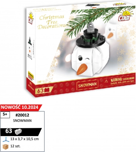Cobi kerstornament sneeuwpop bouwset