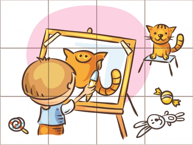 Dino Mooie Dag 12 houten blokken