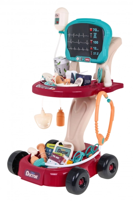 Dokterskarretje met röntgenpaneel voor kinderen 3+ met 29 accessoires