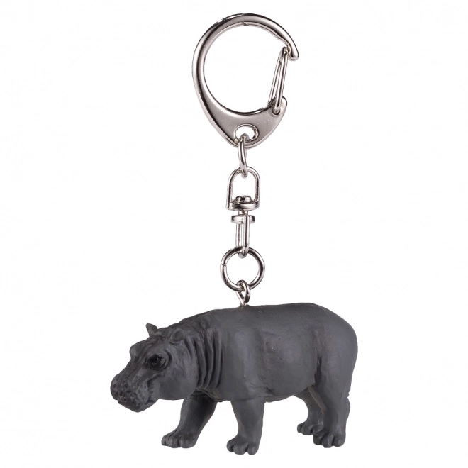 Sleutelhanger met nijlpaardfiguur